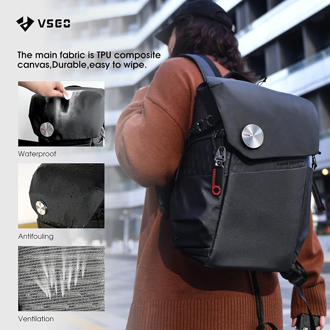 VSGO Black Snipe Camera Backpack 16L – Lightweight 1.1kg Professional DSLR/SLR - Image 4