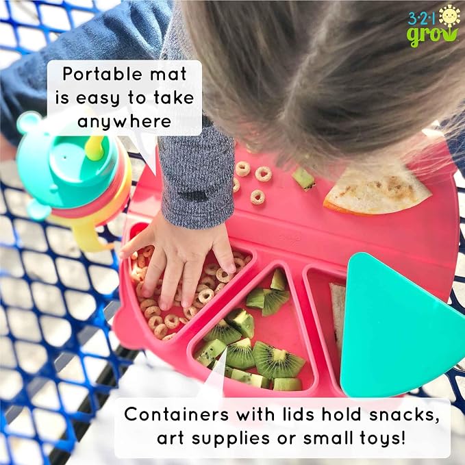 On-The-Go Snack Mat – Baby Silicone Travel Dining Placemat – Portable Silicone - Image 4