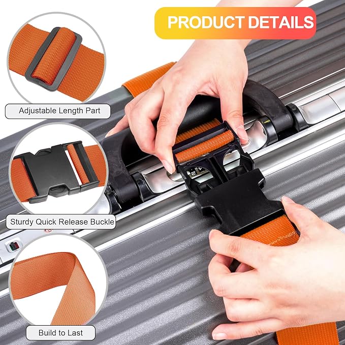 Luggage Straps for Suitcases TSA Approved, Travel Belt Suitcase Belt, Suitcase - Image 6