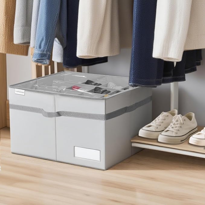 LUVHOMEE Shoe Organizer for Closet, Fits 16 Pairs, Large Shoe Box Storage - Image 2