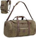 50L Duffle Bag for Men, Nomad Waxed Canvas Travel Duffel Bag Vintage Genuine by DensataTravelBag