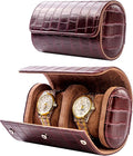 MR.OKAY 2 Watch Travel Case- Classic Leather Watch Case by MR.OKAY