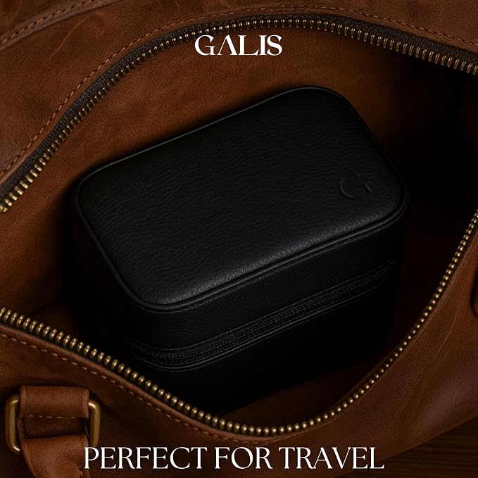 Galis Luxury Watch Case for Men High End Portable 2-Slot Watch Holder and Watch - Image 6
