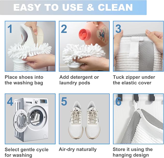 Shoe Washing Machine Bag – 360° Deep Clean Sneaker Laundry Bag - Image 4
