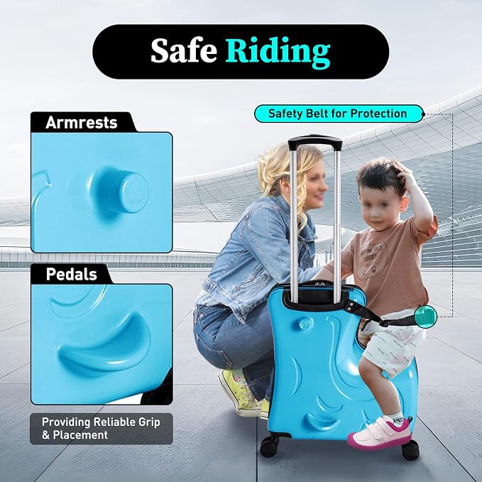 20 Inch Children's Ride On Trolley, Toddler Luggage Seat Ride - Image 5