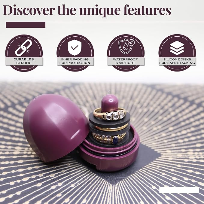 Ring Holder Keychain, Jewelry Organizer and Storage, Portable Waterproof Ring - Image 3