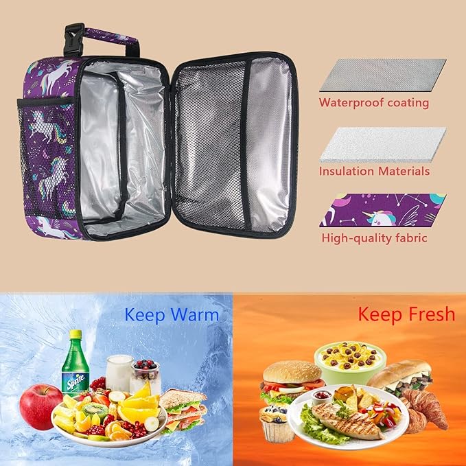 Hap Tim Kids Lunch Box for Girls Boys, Reusable Lunch Bag for Kids, Spacious - Image 4