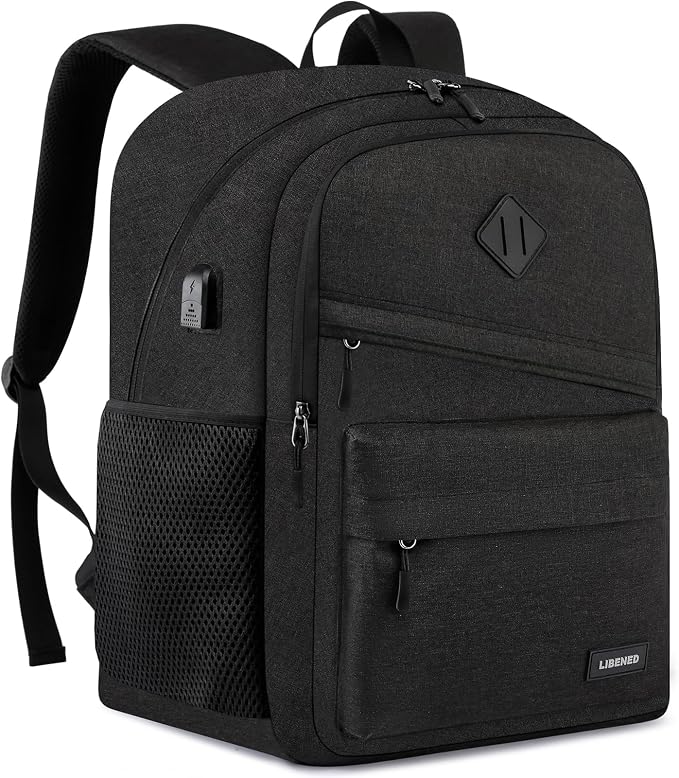 School Backpack for Teen Boys and Girls, Backpack for Men Women, 17.3 inch by LIBENED