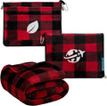 PAVILIA Travel Blanket and Pillow, Arms Opening Airplane Blankets by PAVILIA