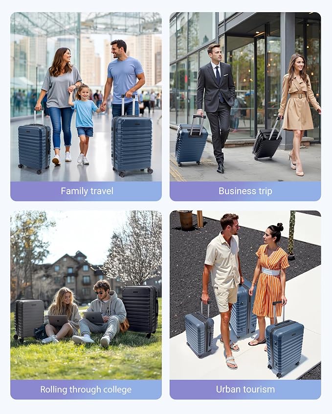 LIGHT FLIGHT Luggage Sets, 3 Piece Durable Suitcase Set - Image 8