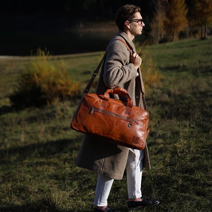 Berliner Bags Vintage Genuine Leather Duffle Austin XL - Image 2