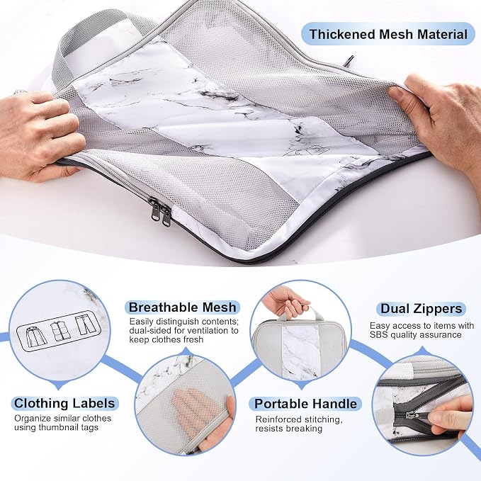 8 Set Compression Packing Cubes - Image 6