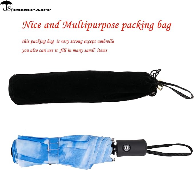 SY COMPACT Travel Umbrella Windproof Automatic Umbrellas Small Compact UV Sun - Image 4