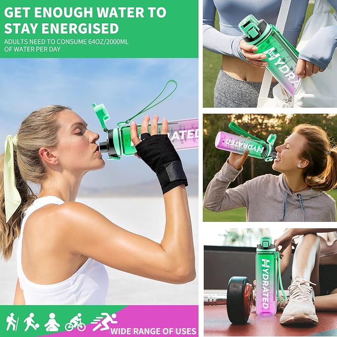 Water Bottle, 32 oz Motivational Water Bottles - Image 8
