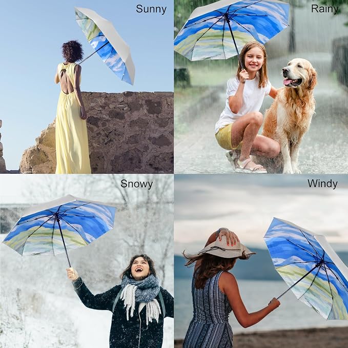 Cuby UV Sun Umbrella Compact Folding Travel Umbrella Auto Open and Close - Image 2