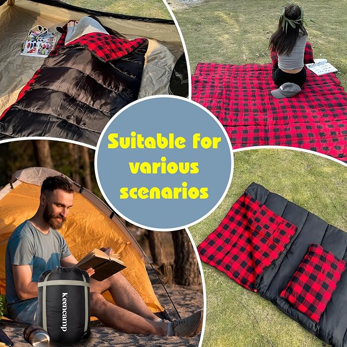 0 Degree Sleeping Bag Cotton Flannel Winter Cold Weather - Image 7