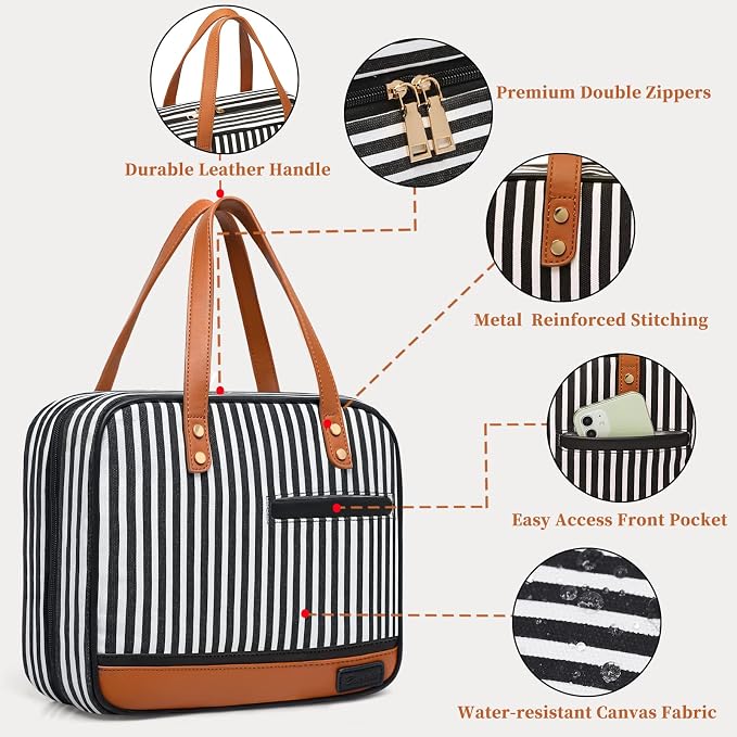 Hanging Travel Toiletry Bag, Large Capacity Cosmetic Travel Toiletry Organizer - Image 6