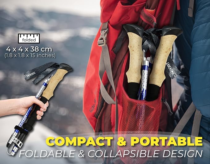 Trekology Trek-Z Collapsible Hiking & Trekking Poles - Image 2
