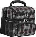 FlowFly Double Layer Cooler Insulated Lunch Bag Adult Lunch Box Large Tote Bag by FlowFly
