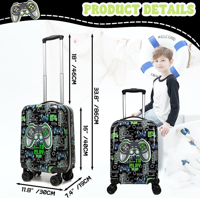 Kids Suitcase Set for Boys Hardside Luggage - Image 2