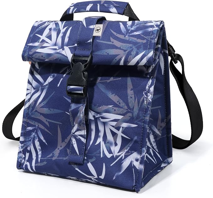 SUNNY BIRD Insulated Lunch Bag Rolltop Lunch Box Tote Bag by SUNNYBIRD