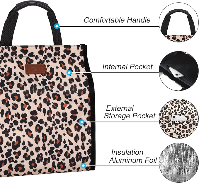 Lunch Bags for Women Insulated Reusable Lunch Tote - Image 4