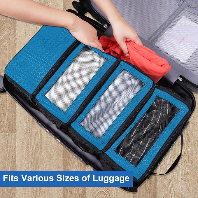 Suitcase Organizer, Travel Luggage Organizer Portable Hanging Travel Shelves - Image 2