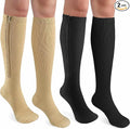 CASMON 2 Pairs Zipper Compression Socks by CASMON