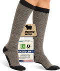 Merino Wool Compression Socks for Women Men, 15-20 mmHg Knee High Socks for by Unknown