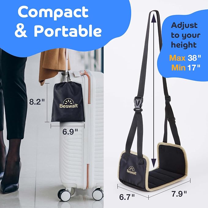 Portable Airplane Foot Hammock for Plane Travel - Image 6