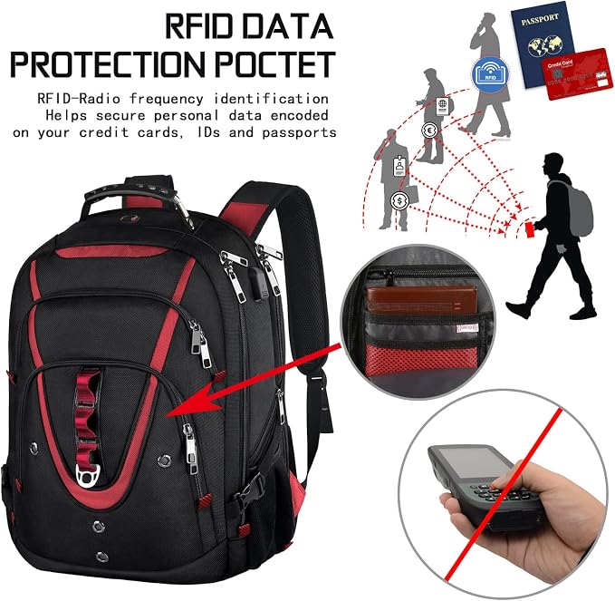 17.3 Laptop Backpack, Extra Large Travel laptop Backpack - Image 6