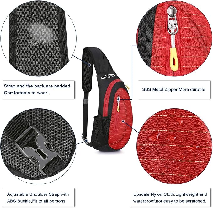 G4Free Sling Bag for Men Women, Small Crossbody Backpack Lightweight Chest - Image 5