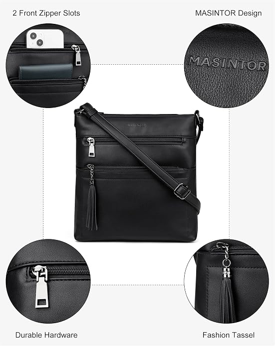 MASINTOR Crossbody Purses for Women, Adjustable Strap Shoulder Bag - Image 6