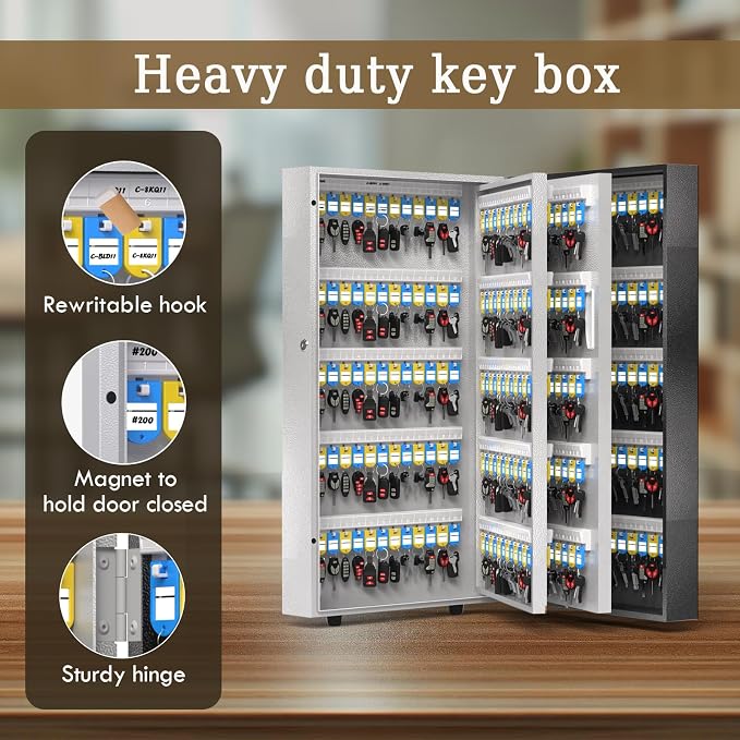 WeHere 360 Lock Box Wall Mount, APP Bluetooth/OTP/Wi-Fi/Fixed Code/Key Unlock - Image 3