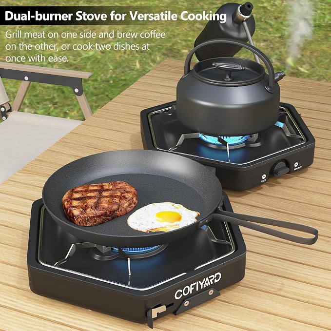 Propane 2 Burner Camping Stove - Image 2