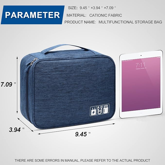 Electronics Organizer Travel Universal Cable Organizer Bag Waterproof - Image 6