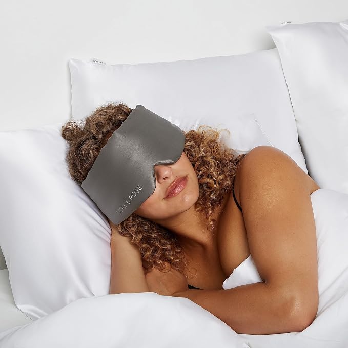Dore & Rose Deep Sleep Mask Light Blocking, 23 Momme Mulberry Silk Eye Mask - Image 9