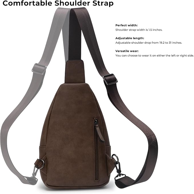 Alldaily Large Sling Bag for Women Crossbody Purse Leather Fashionable Trendy - Image 4