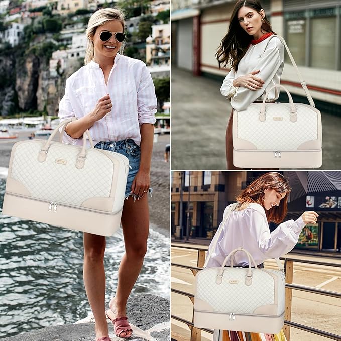 Weekender Bag for Women, Travel Duffel Bag Carry On Overnight Bag - Image 3