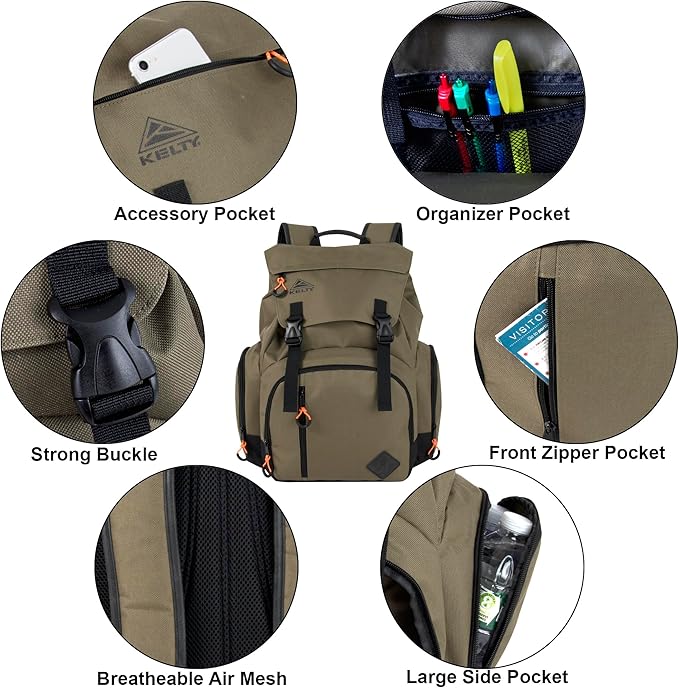 Kelty Hiking Backpacks 23 L Canvas Travel Laptop Backpack - Image 2