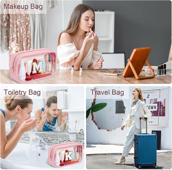 YOOLIFE Initial Travel Makeup Bag Pouch - Image 3