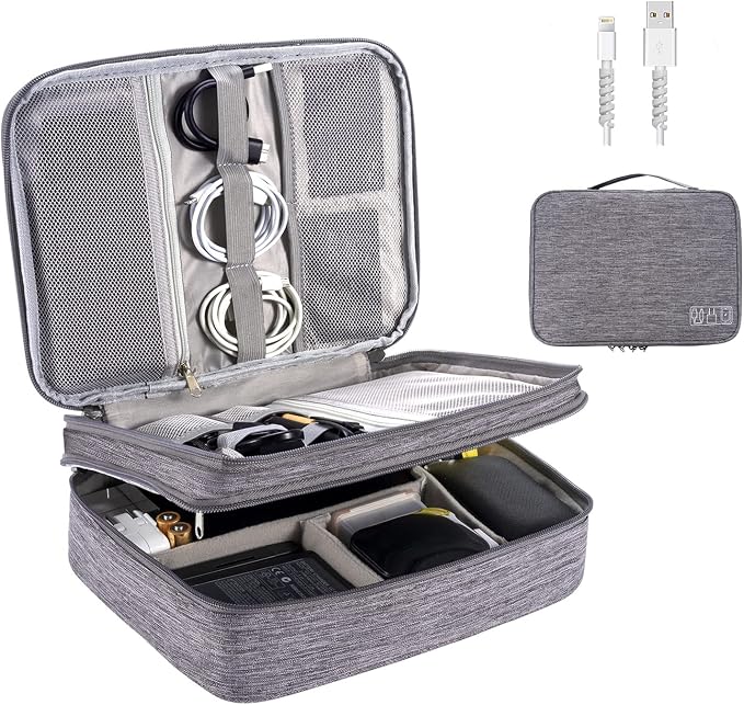 Electronics Organizer, OrgaWise Electronic Accessories Bag Travel Cable by OrgaWise