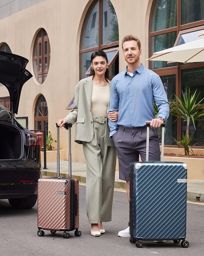 LUGGEX Luggage with Spinner Wheels, Polycarbonate Expandable Hard Shell Suitcase - Image 2