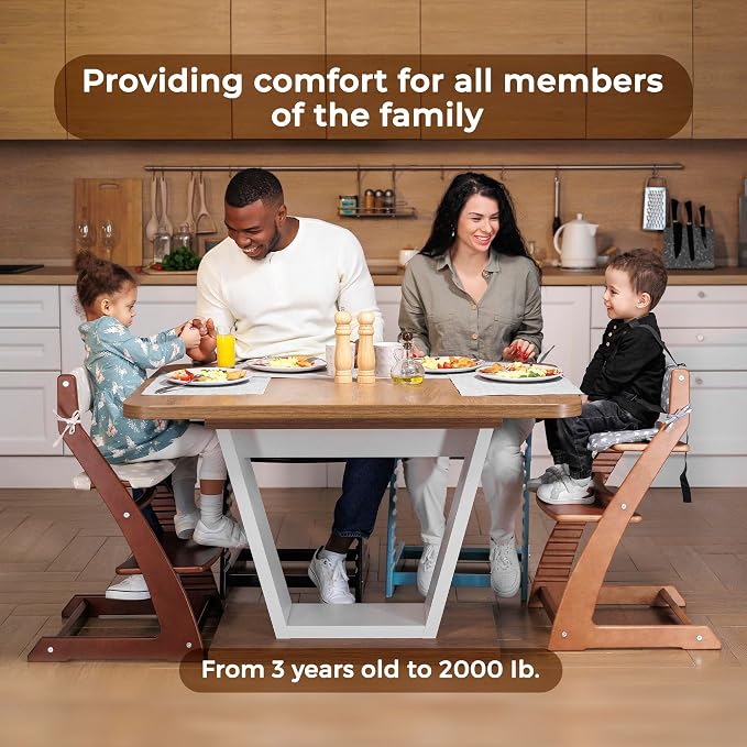FORNEL Scandinavian Wooden High Chair | The Adjustable Grow-with-Me Chair - Image 4