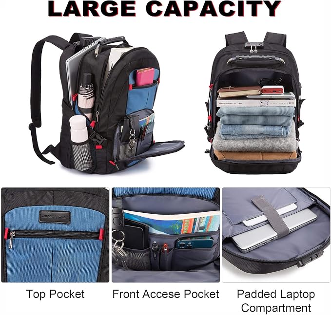 LOVEVOOK Travel Laptop Backpack Waterproof Anti Theft - Image 3