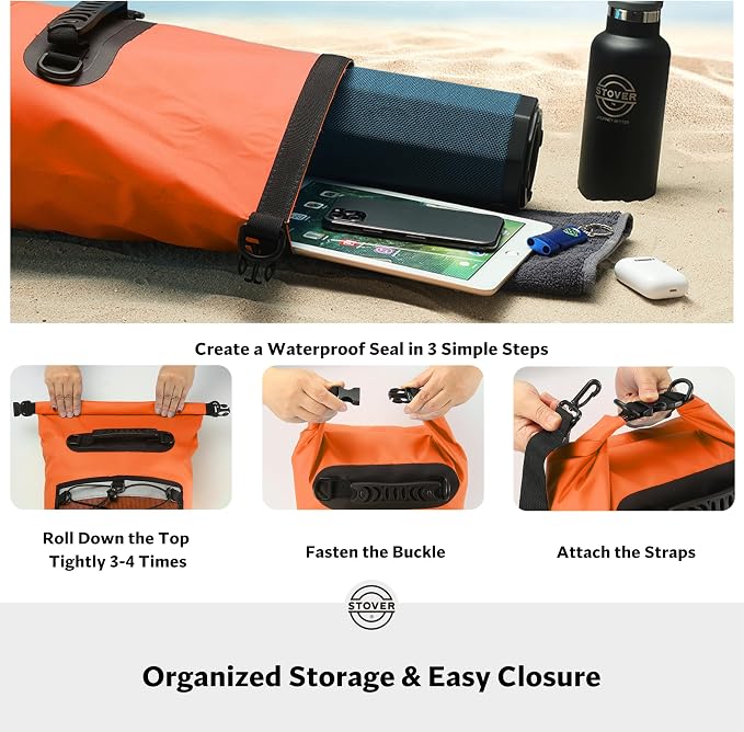 STOVER 5/10/25/30/40/55L Waterproof Backpack- Floating Dry Bag - Image 5