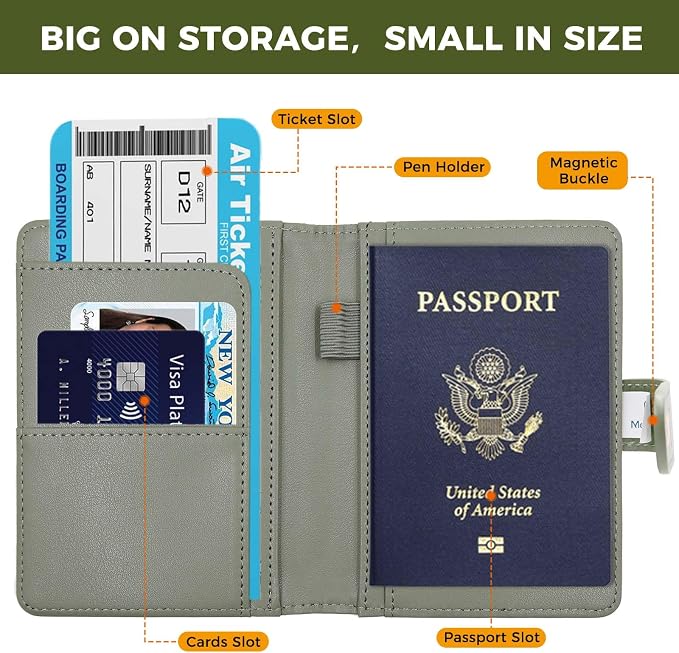 Melsbrinna Premium Leather Passport Holder Covers Case, Waterproof Rfid - Image 2