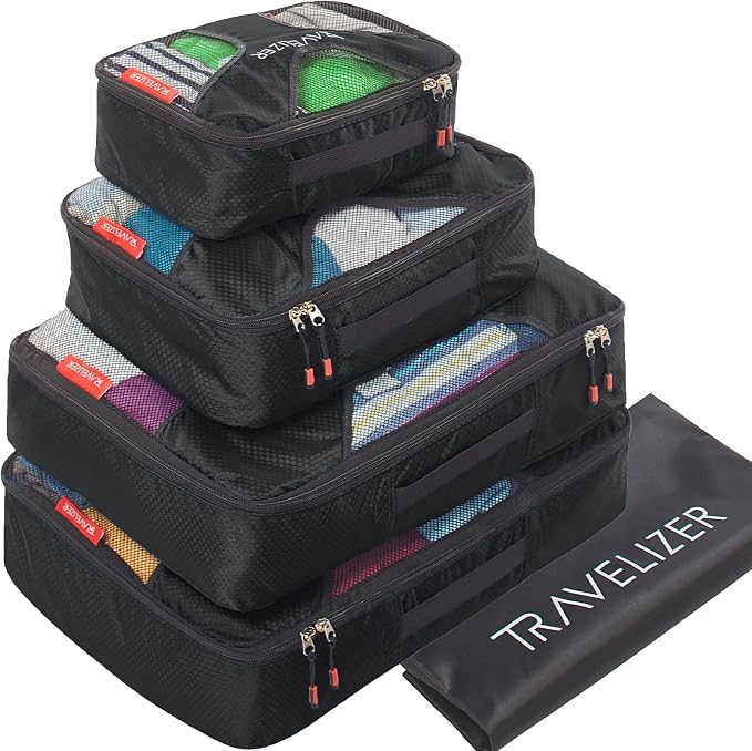 Travel Packing Cubes 5 pcs Luggage Organizer Set by Travelizer