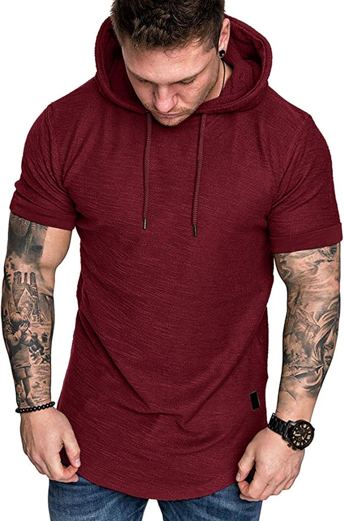 Lexiart Mens Fashion Athletic Hoodies Sport Sweatshirt Solid Color Fleece - Image 3