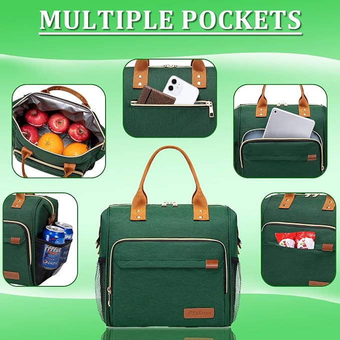 TuErCao Insulated Lunch Bag Adult Lunch Box - Image 2